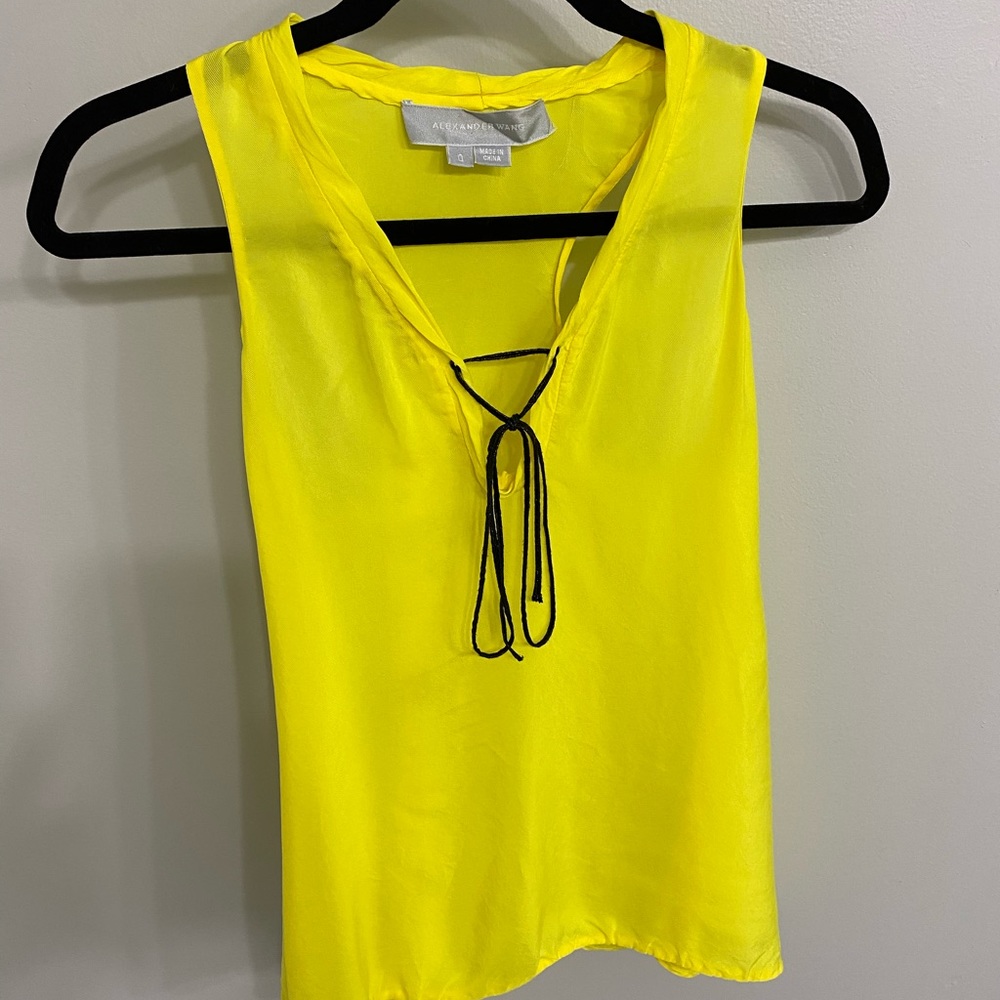 Alexander Wang Neon Silk Top Size 0
